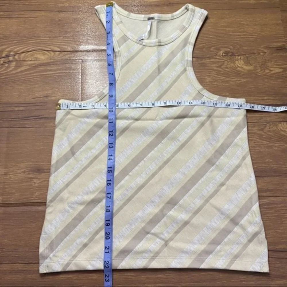 FREE PEOPLE Ivory Striped Sidelines‎ Tank Size Small - Picture 6 of 10